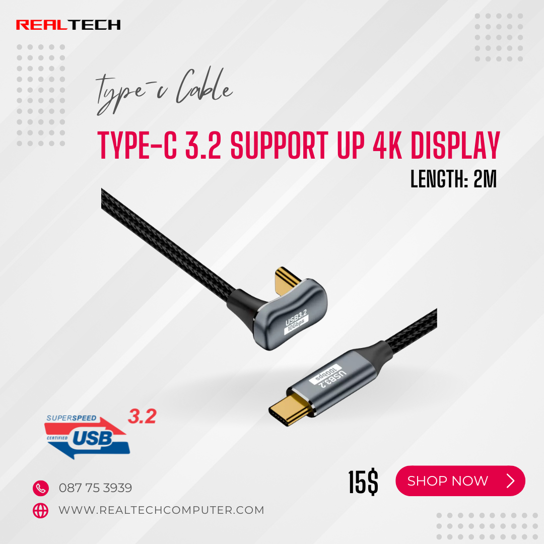 Usb-c Cable 2m - Support 4K Dispaly
