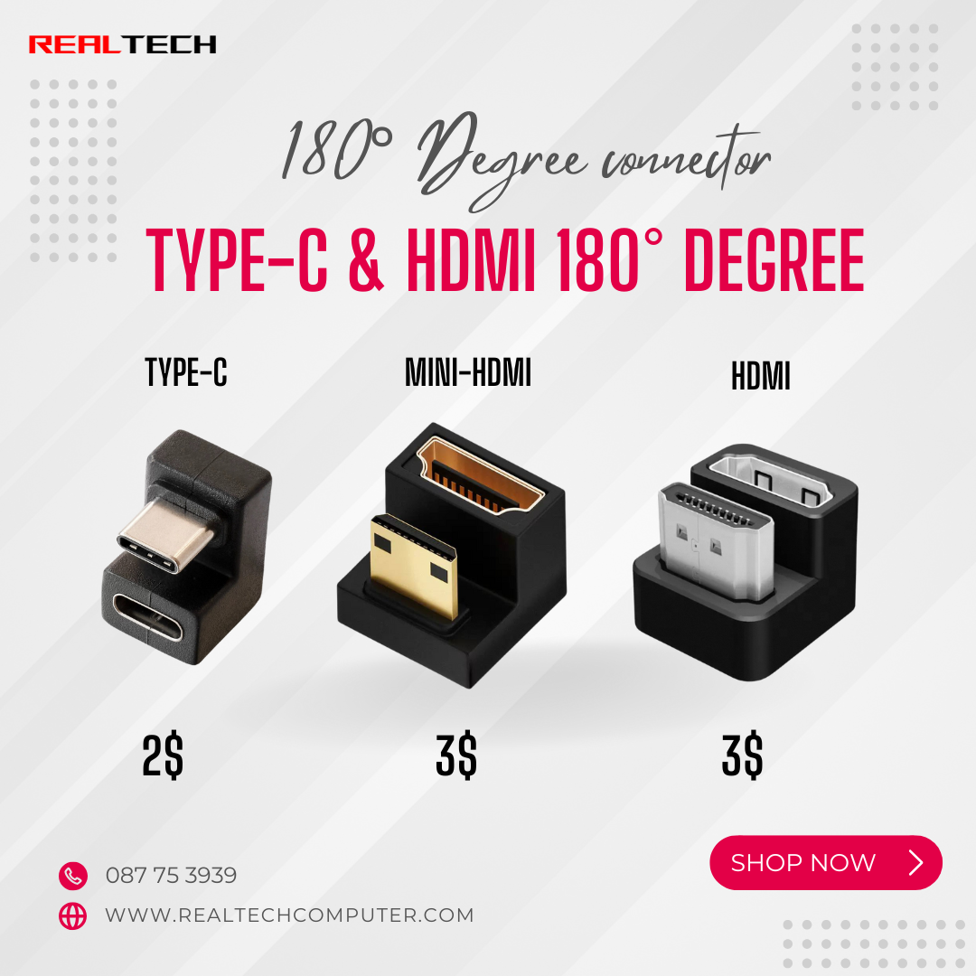 180 Degree Connector Type-c and HDMI
