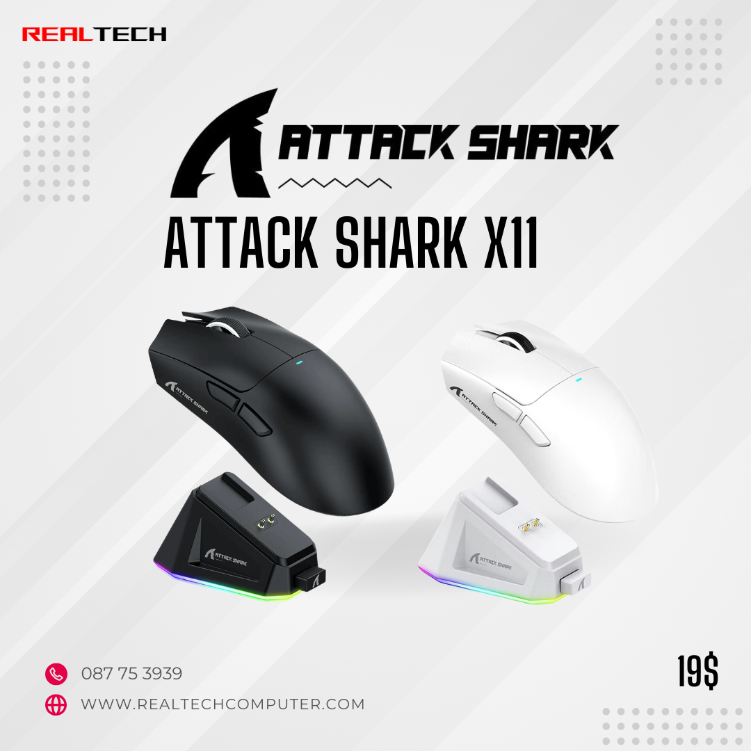 ATTACK SHARK X11 Wireless Gaming Mouse with Charging Dock